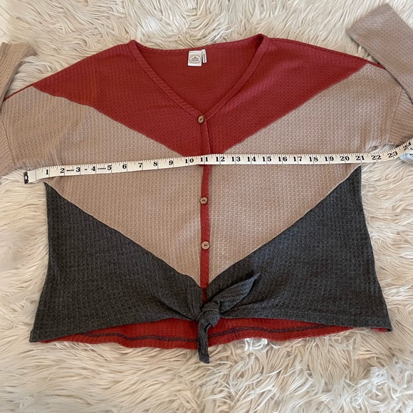 Paper Crane | Tie Front Top - Picture 7 of 12